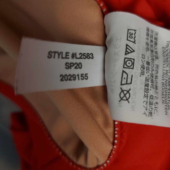 J. Crew Red Halter Neck One Piece Swimsuit Size 8 Wrap Front Bathing Suit Beach - Picture 7 of 8